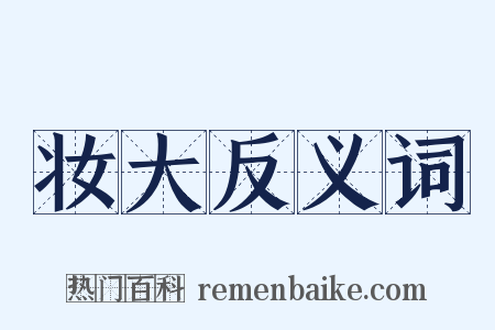 妆大反义词是什么意思的图片